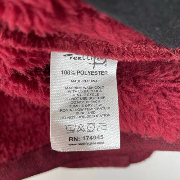 Reel Life Red Quarter Zip Pull Over Sweater Men's XXL Outdoors Fishing - Picture 11 of 14